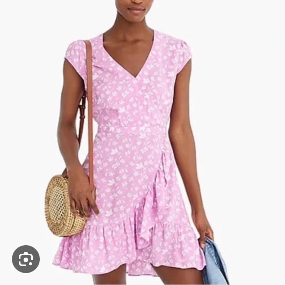 J. Crew Floral Ruffle Wrap Dress 35159